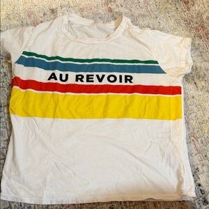 MOTHER White Crewneck Graphic Tee